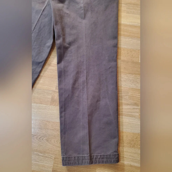 TIMBERLAND Chino FLAT FRONT Cotton Canvas PANTS Mens‎ 34×32 Brown - Picture 5 of 12